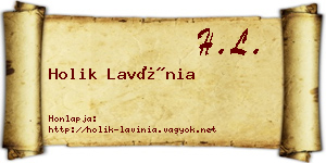 Holik Lavínia névjegykártya